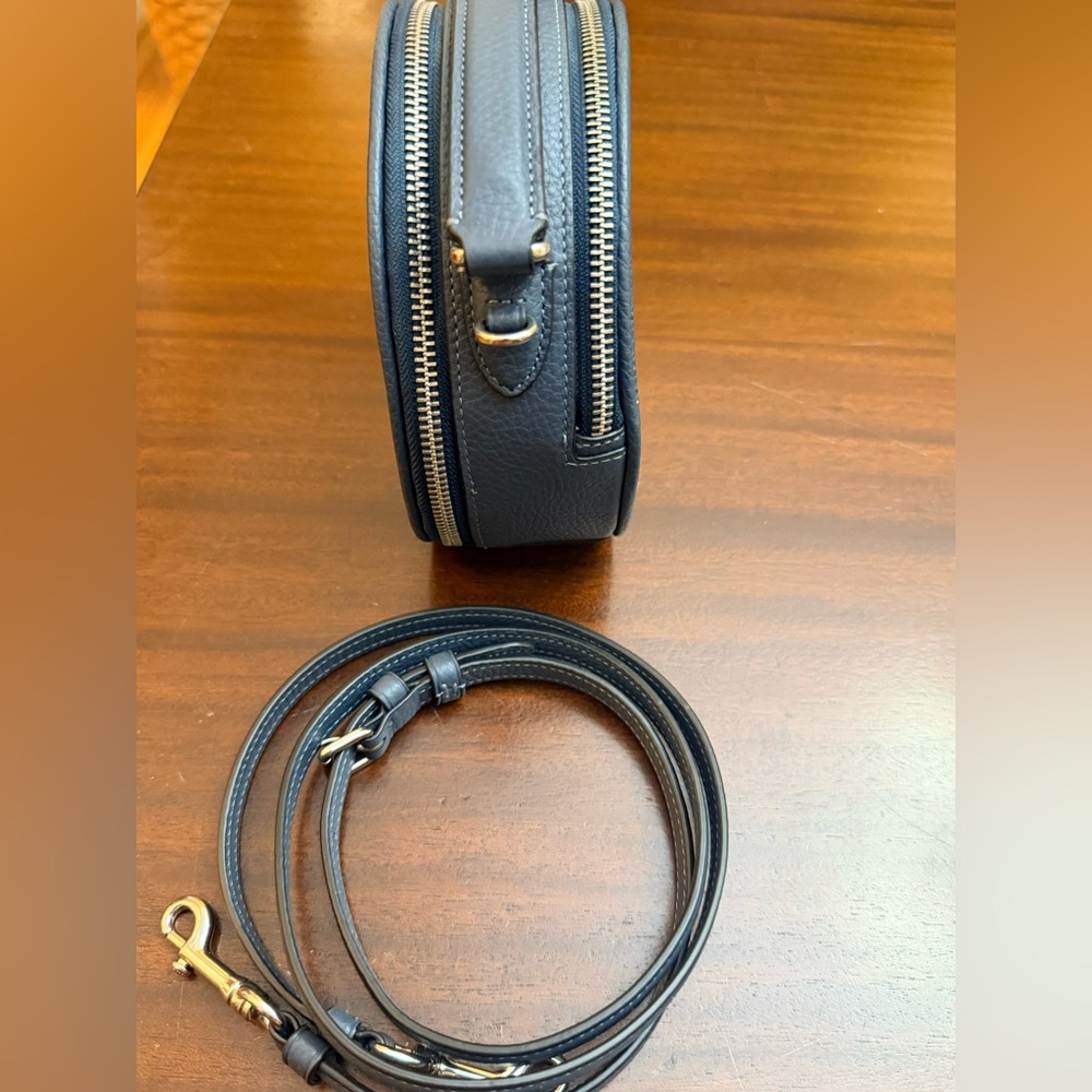 Coach Dark Denim Blue Crossbody Bag - Picture 2 of 8